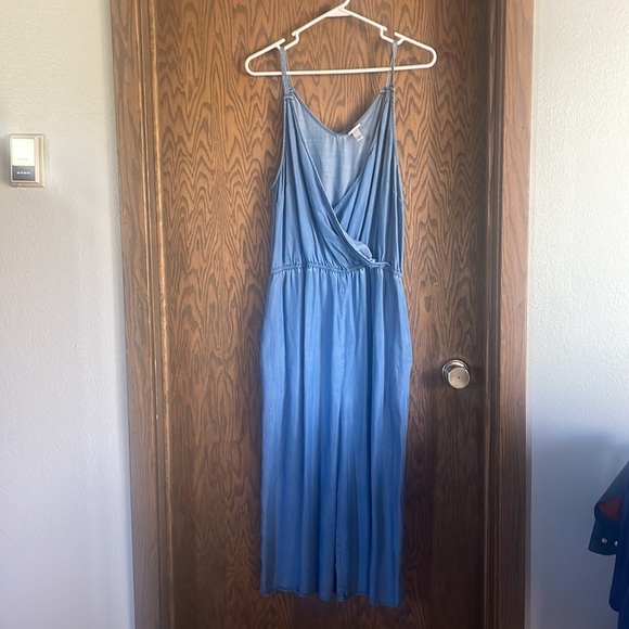 Blue Denim Jumpsuit - Picture 1 of 5